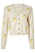 Embroidered Lemon Cardigan