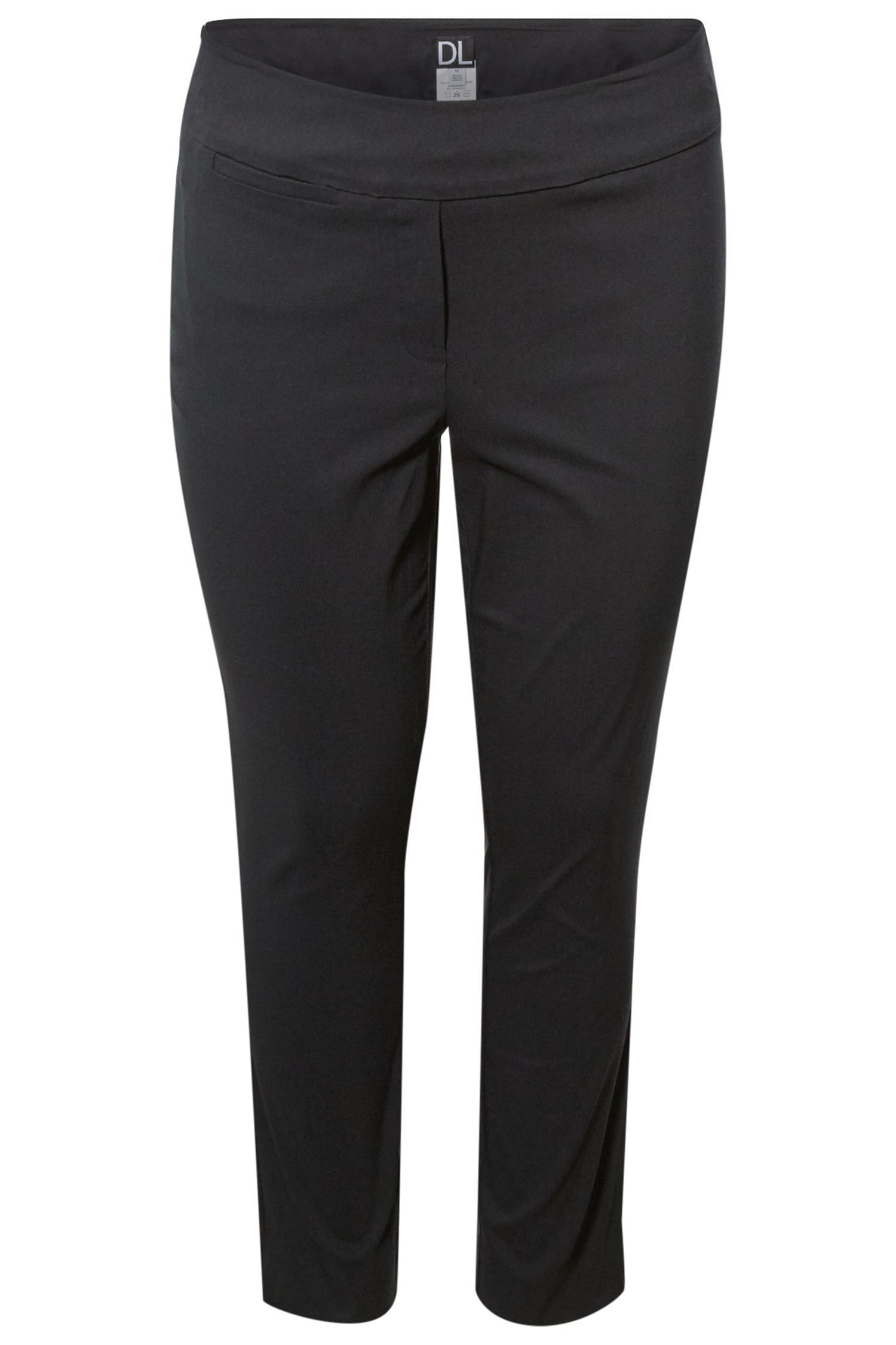 High Rise Straight Leg Ponte Pant in Black