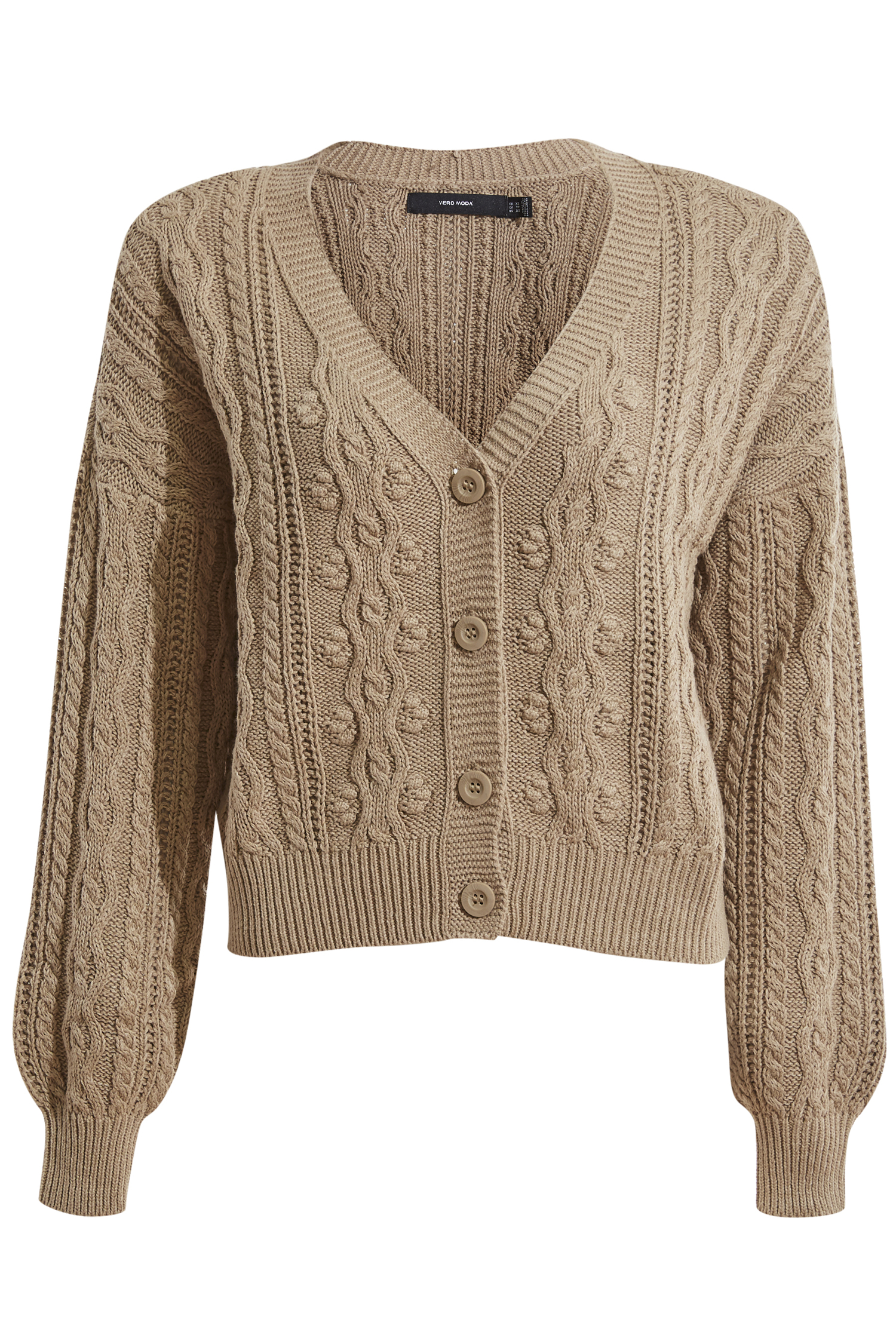 Vero Moda Knit Cardigan in Taupe S L | DAILYLOOK
