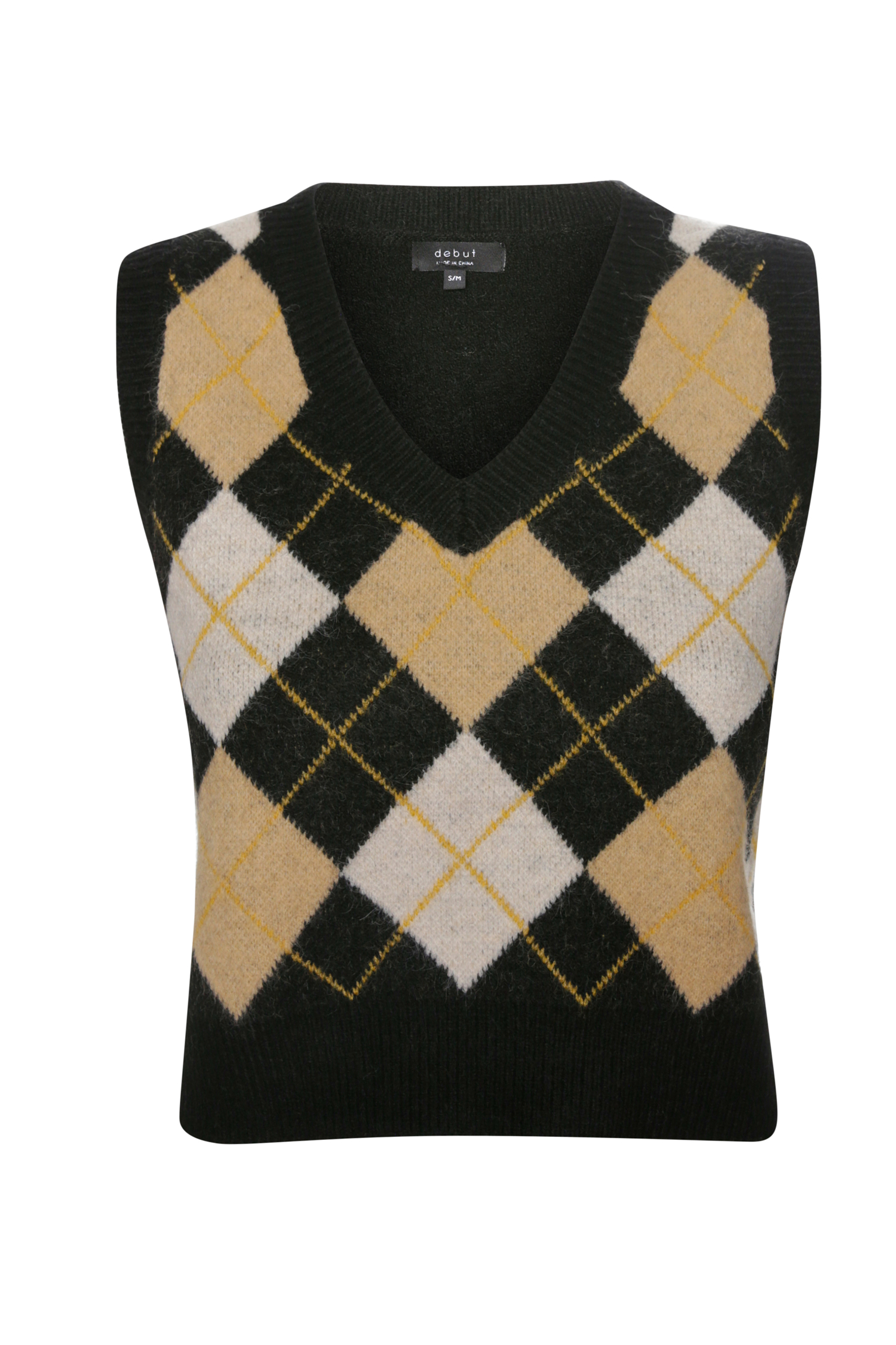 V-Neck Plaid Checkered Knitted Vest Sweater – Nada Outfit Land