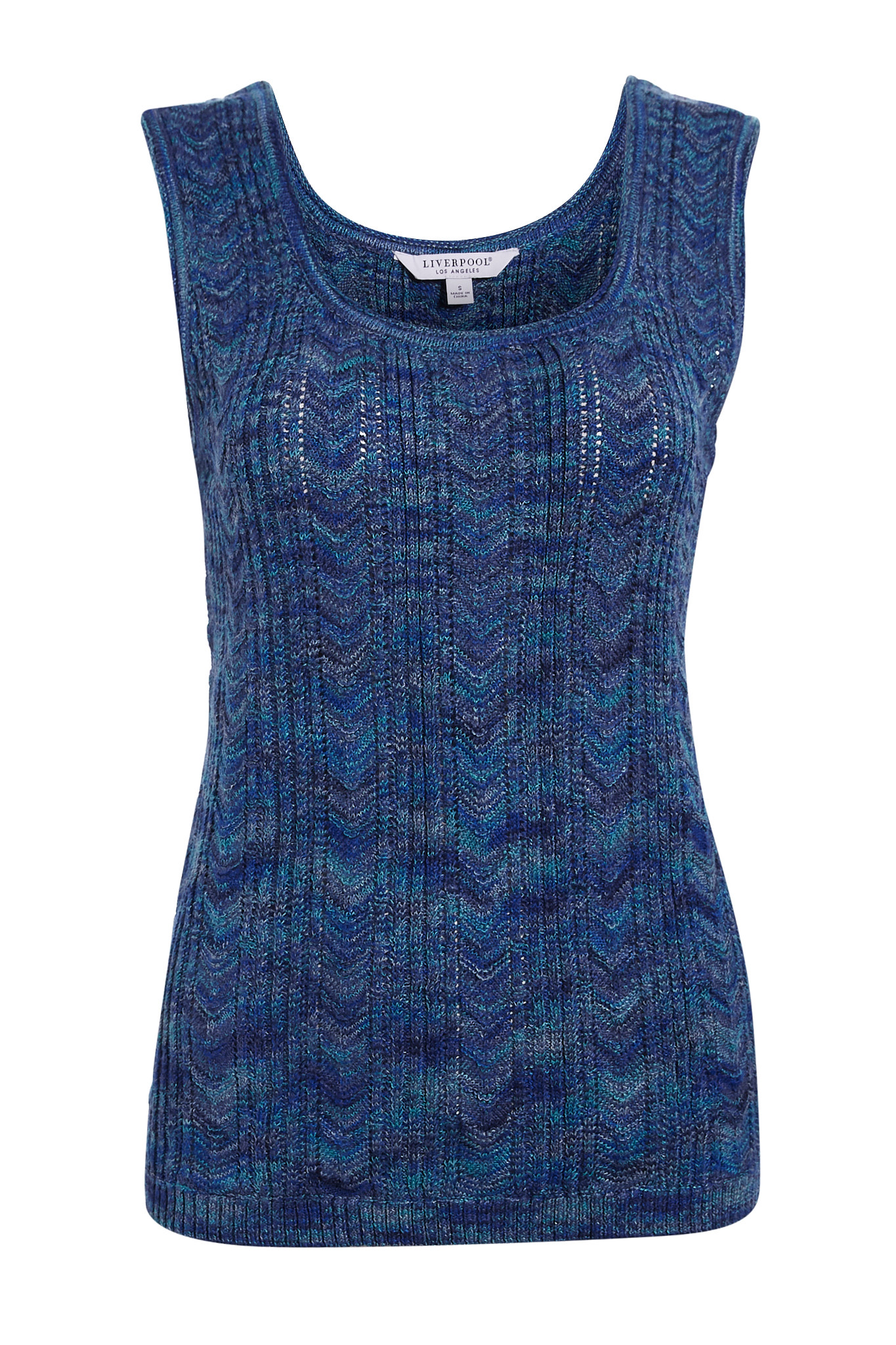 Liverpool Sweater Tank in Blue Multi