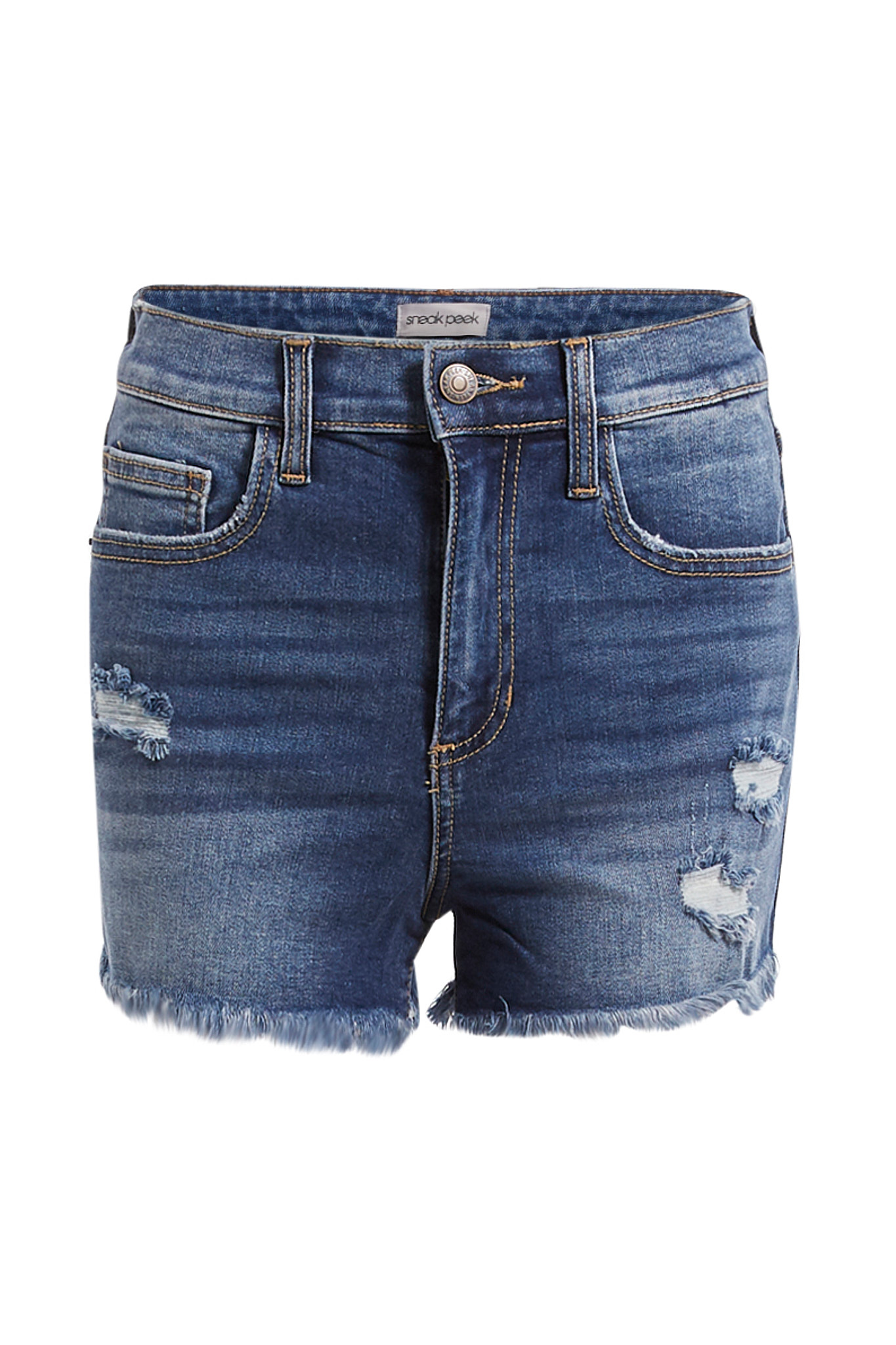 sneak peek denim shorts