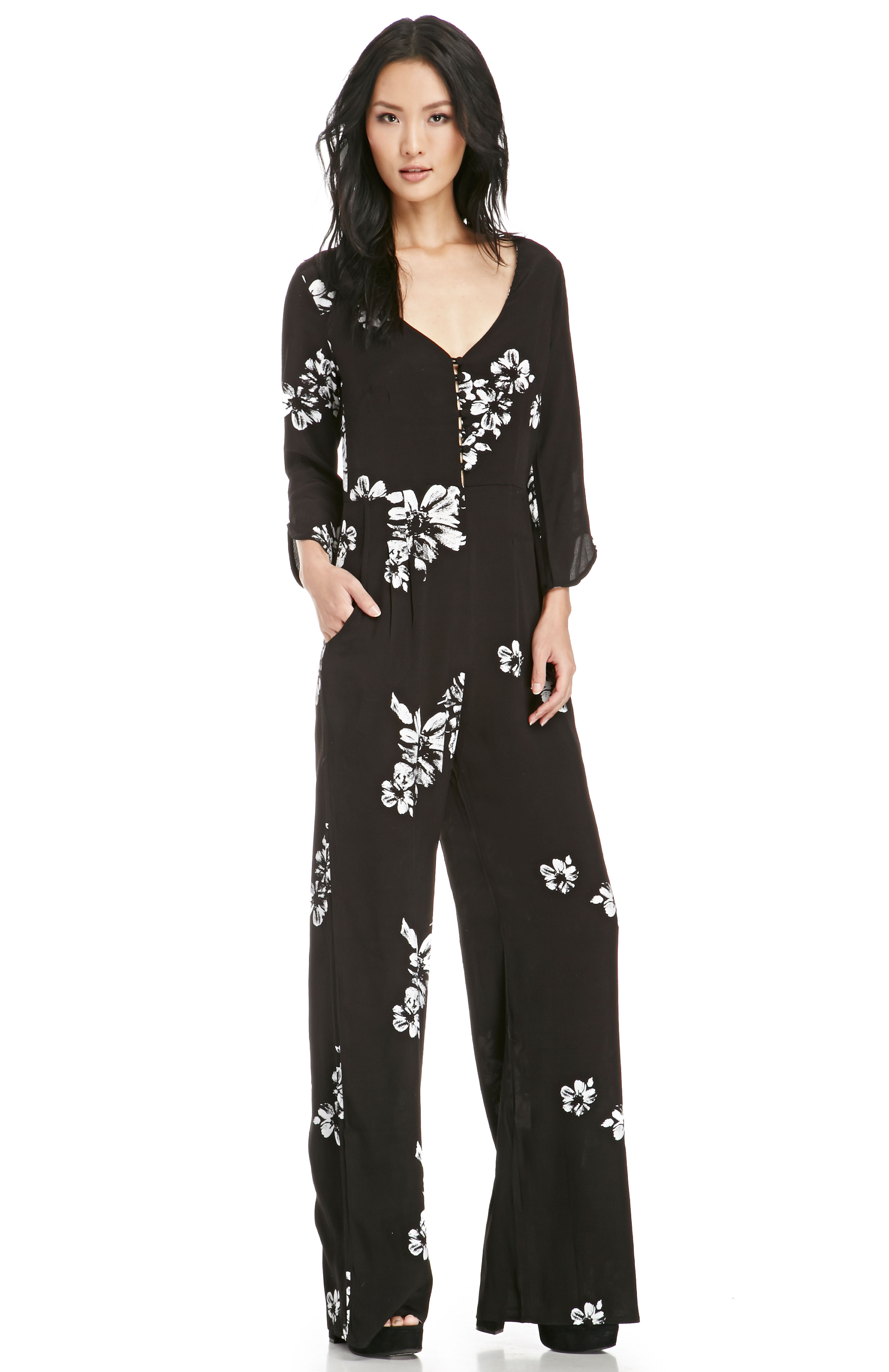 flynn skye floral jumpsuit