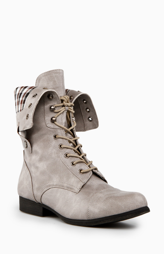 Fold over best sale combat boots