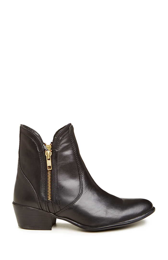 Steve Madden Zipstr Booties in Black | DAILYLOOK