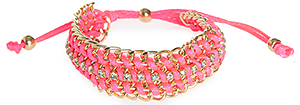 Neon Threaded Chain Bracelet