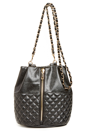 Convertible Quilted Bucket Bag