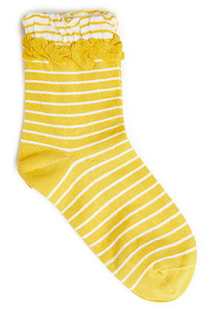 Striped Ruffle Socks