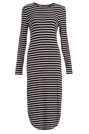 The Fifth Label All Night Striped Long Sleeve Dress