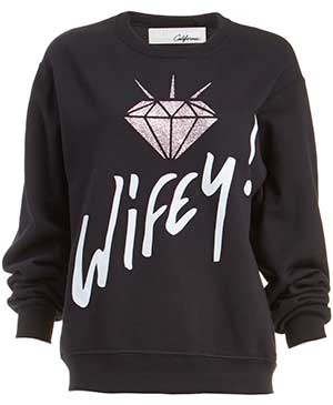 The Laundry Room Wifey Glitter Pullover