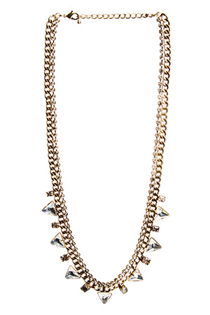 J.O.A. Jeweled Chain Necklace