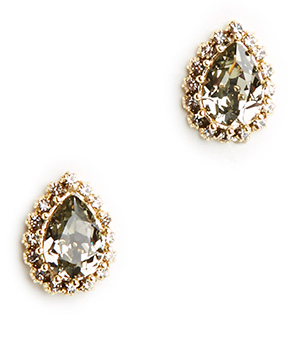 Prudence C Diamond Crystal Earrings