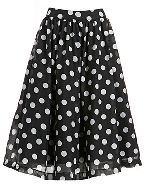 J.O.A Polka Dot Full Skirt