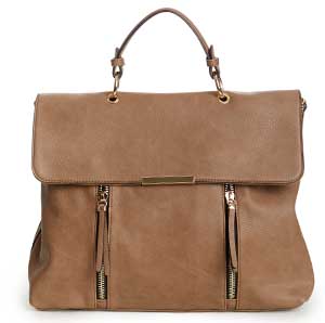 Hughley Vegan Leather Fold Over Tote
