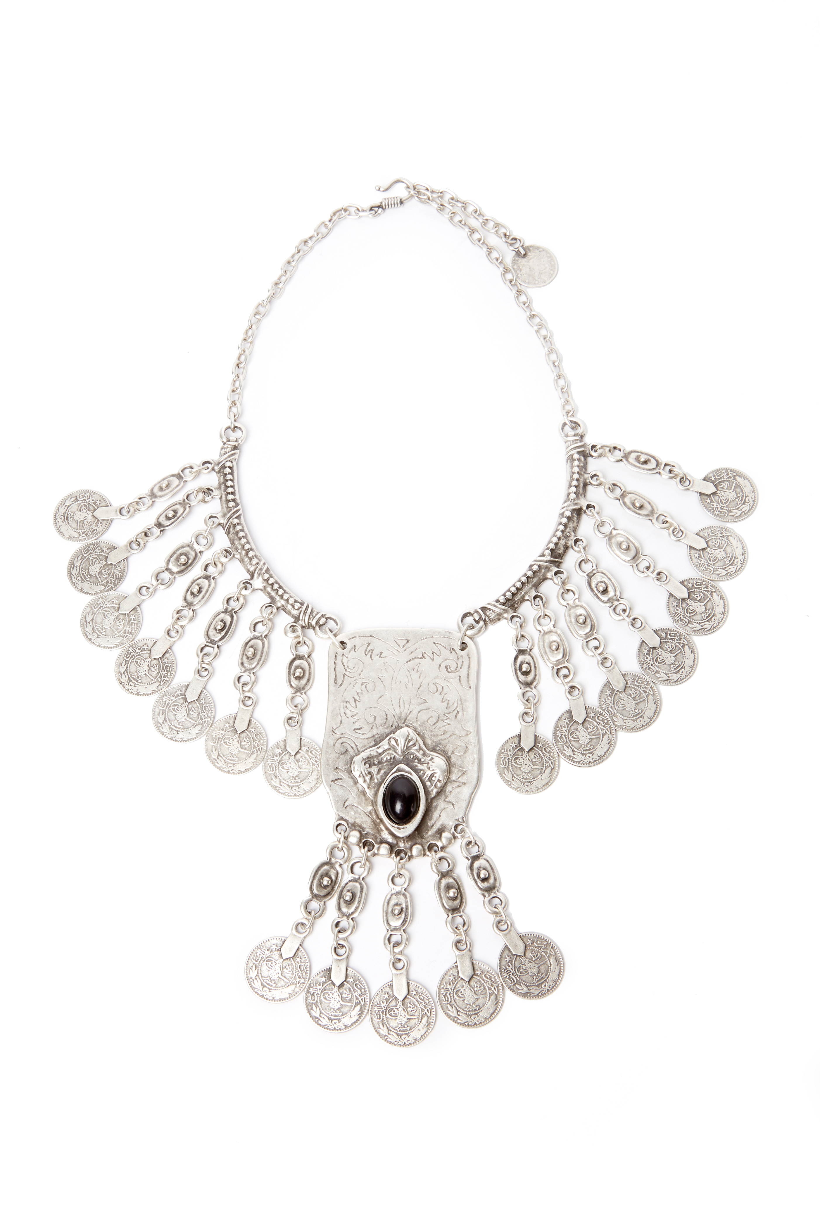Chanour Pewter Stone Necklace