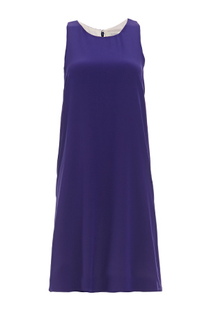 Lavender Brown Silk Tank Dress