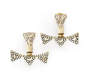 House Of Harlow 1960 Engraved Warrior Earring