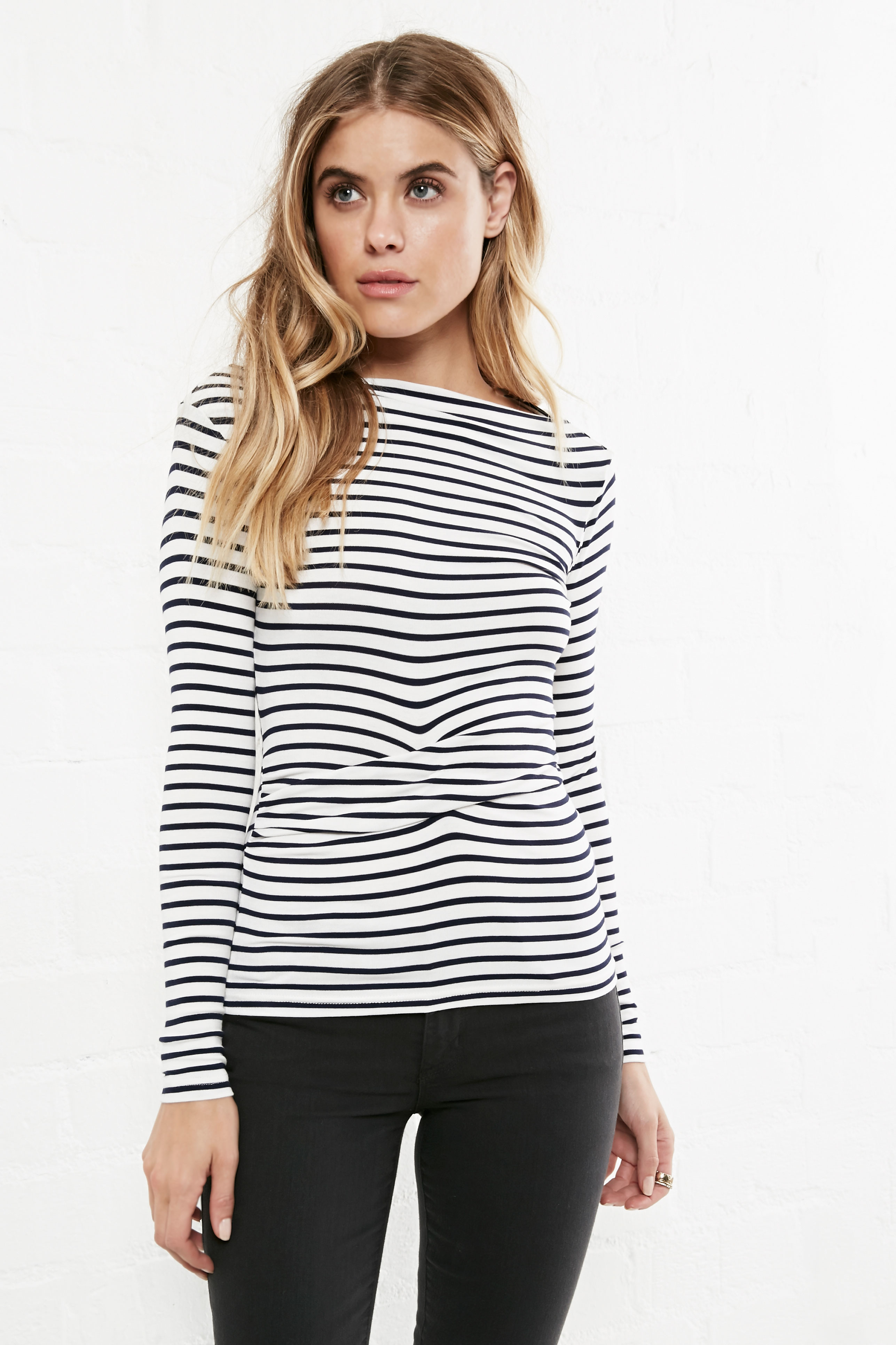 Front Row Shop Boat Neck Knit Top
