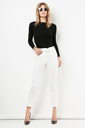 Glamorous Belted Tapered Trousers