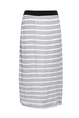 NYTT Banded Striped Ribbed Knit Skirt