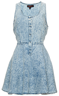 Chambray Fit and Flare Dress