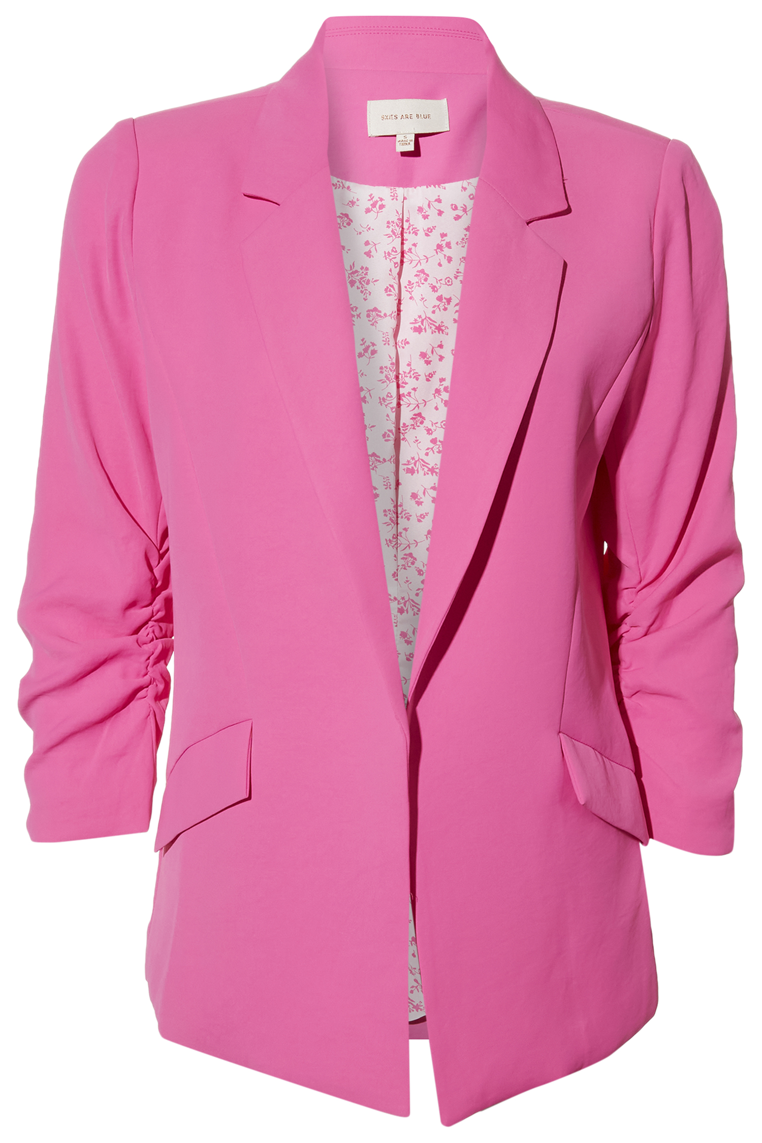 Shirred Sleeve Blazer