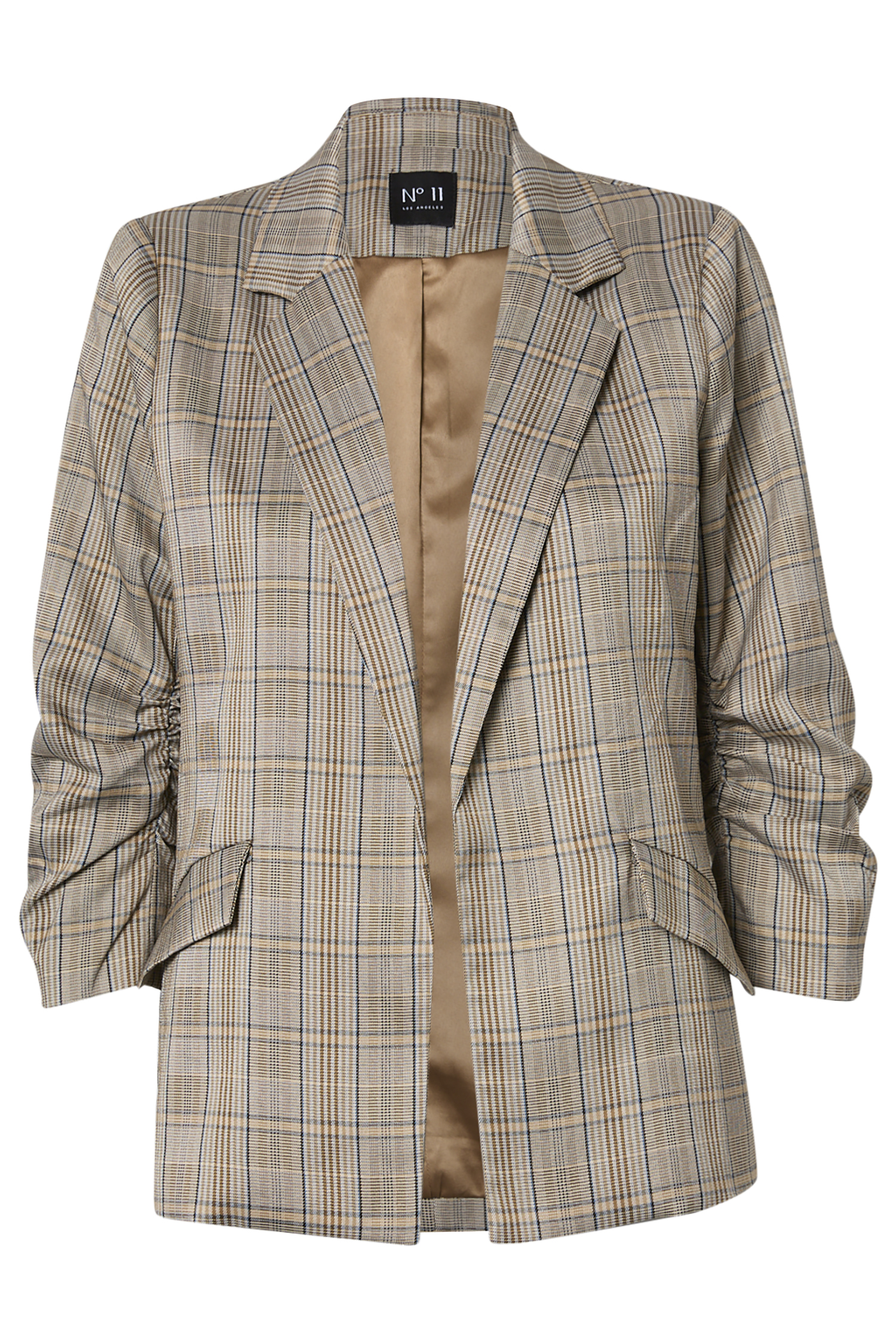 Plaid Open Blazer
