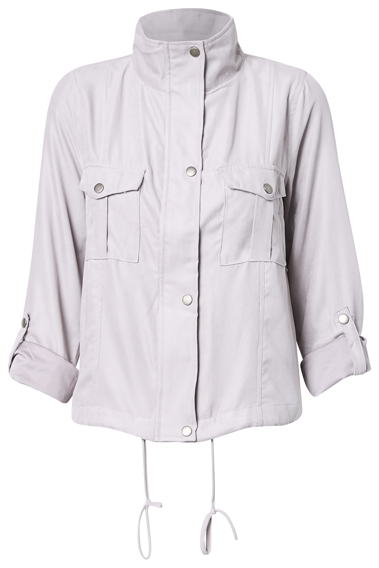 Peach Skin Crop Utility Jacket