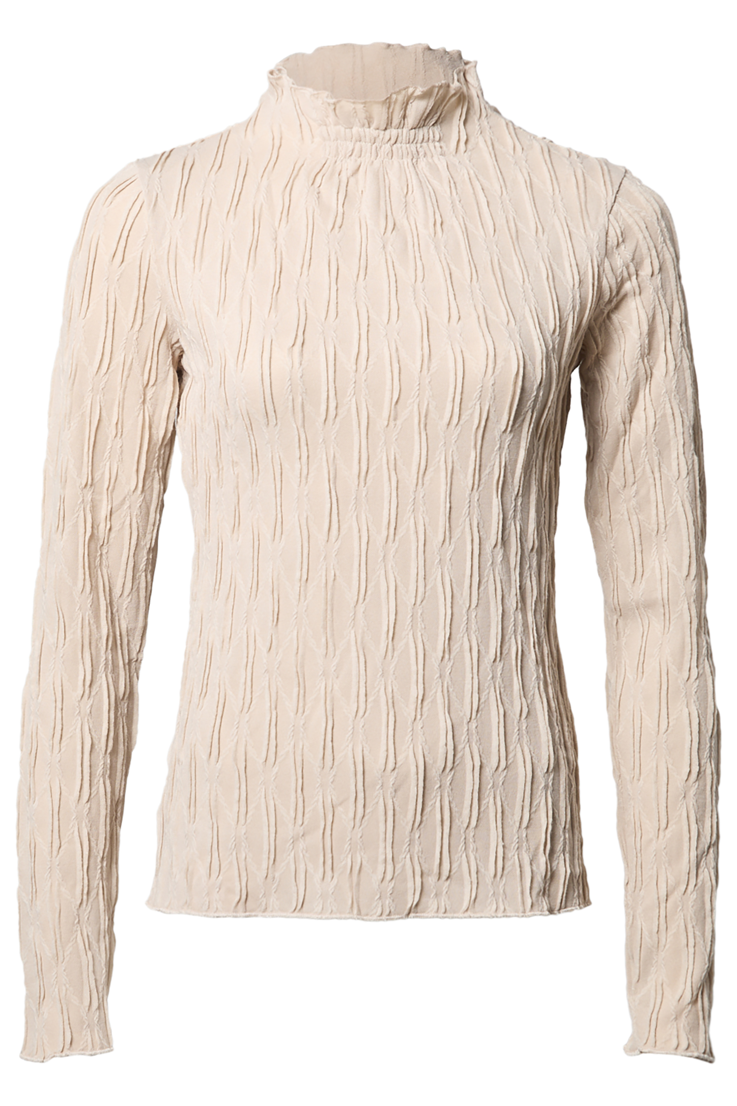 Textured Mock Neck Top