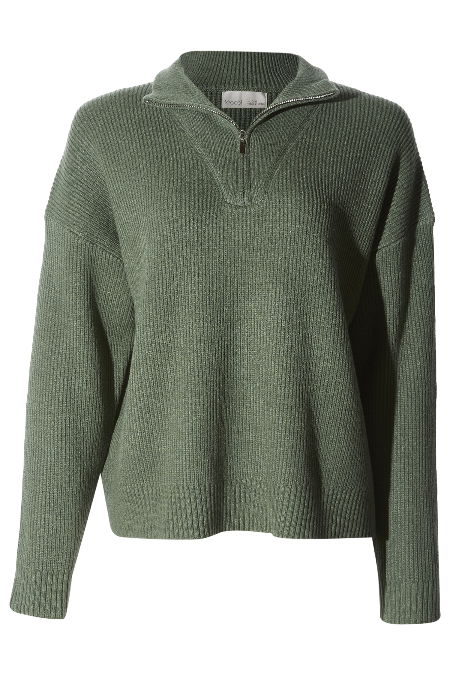 Quarter Zip Mockneck Sweater