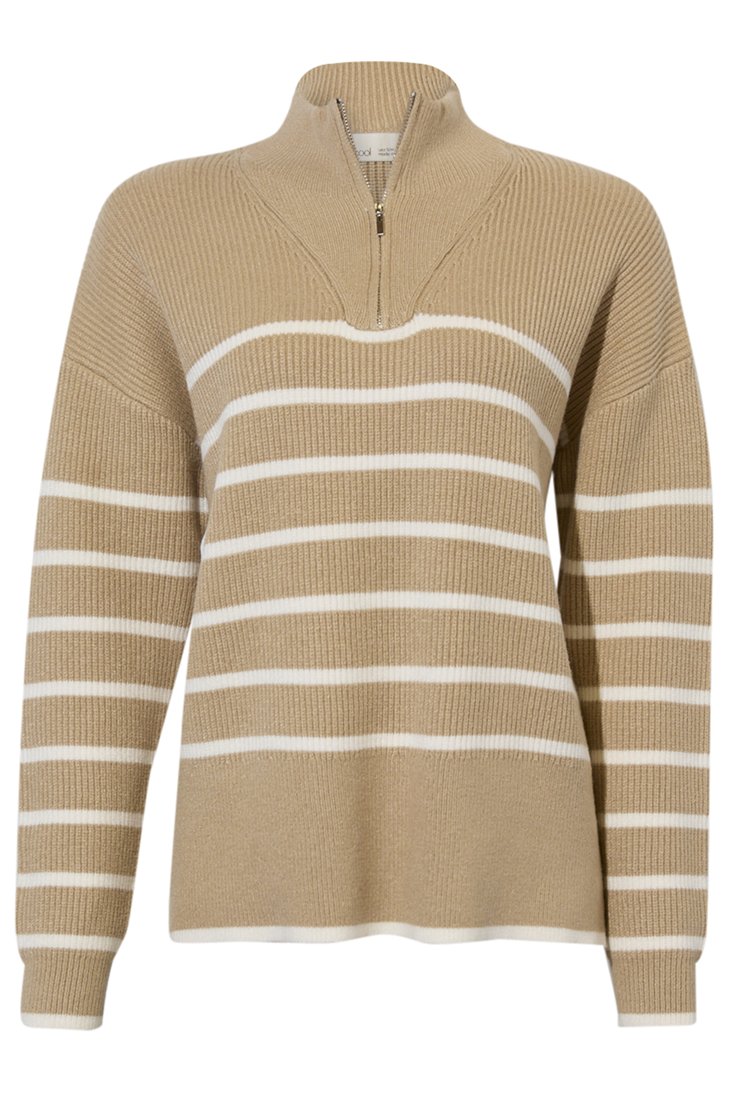 Striped Quarter Zip Sweater