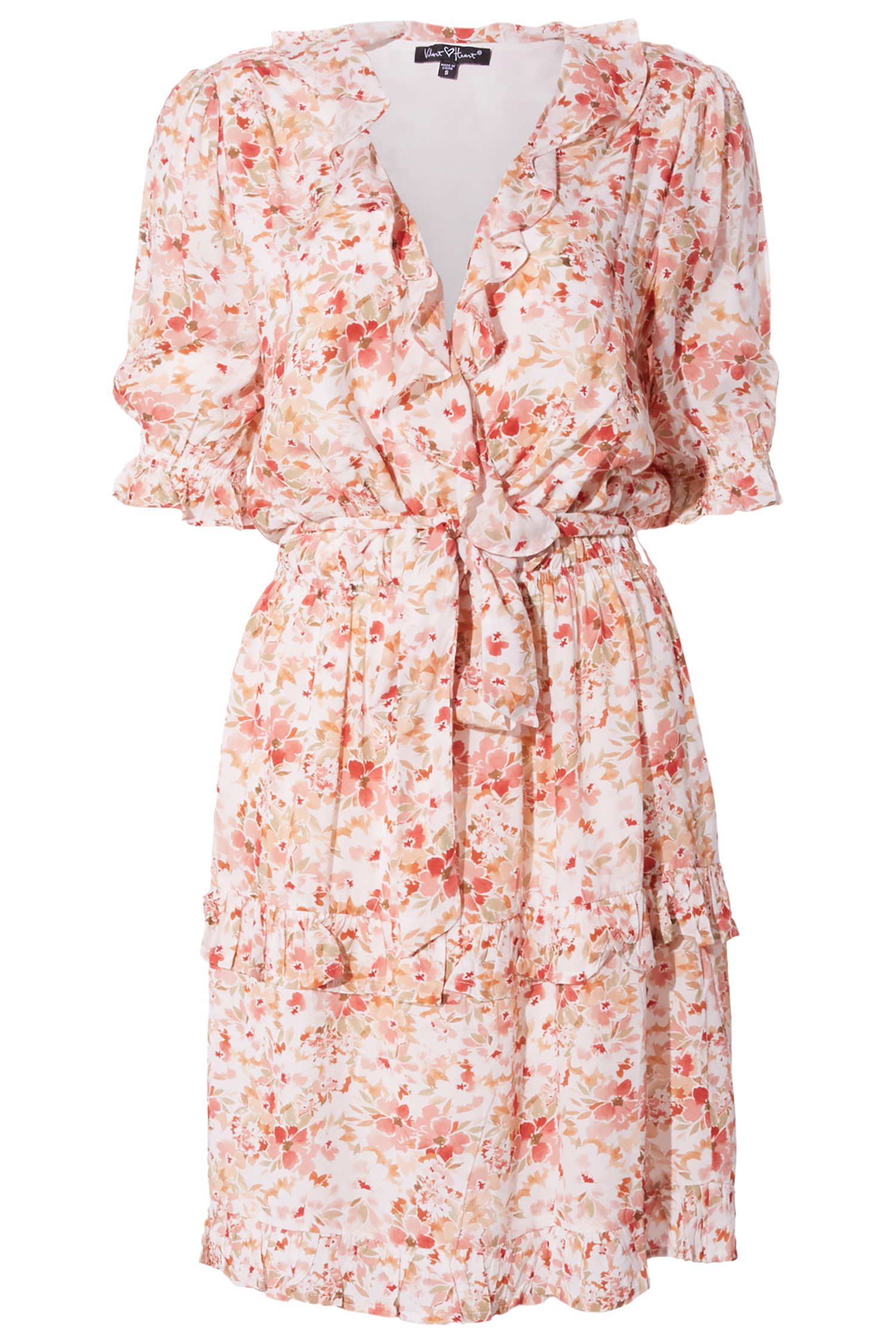 Velvet Heart Floral Surplice Dress