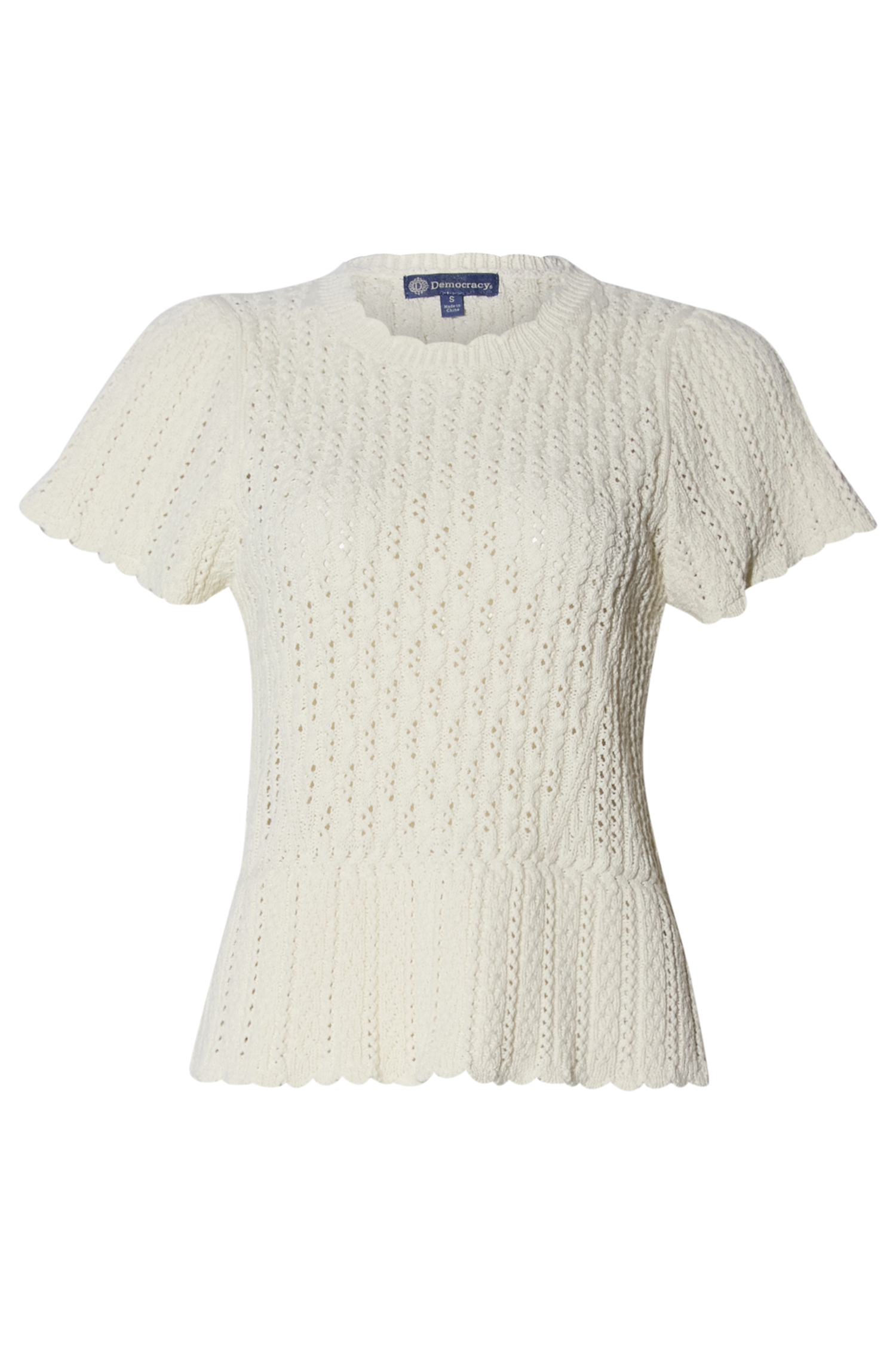 Democracy Peplum Crochet Top