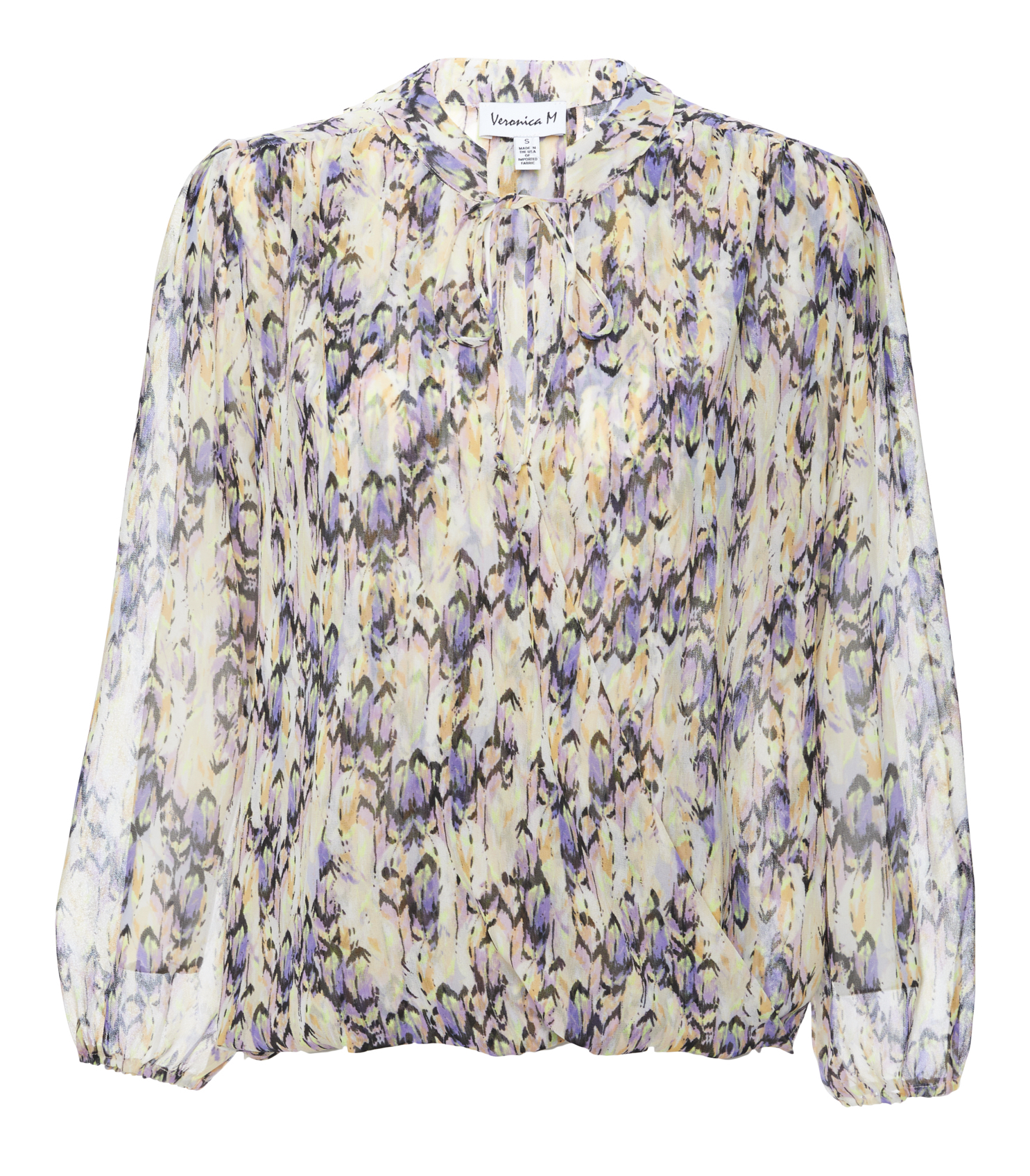 Veronica M Long Sleeve Surplice Blouse