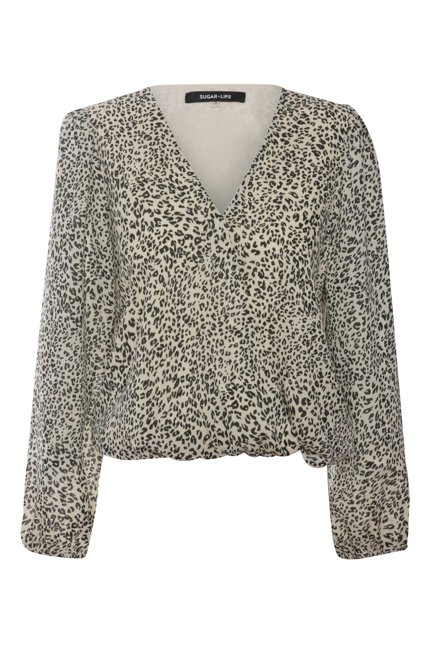 Surplice Printed Long Sleeve Top