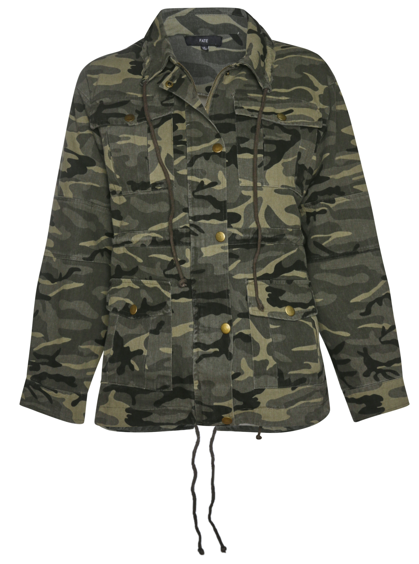 Camo Print Anorak Jacket