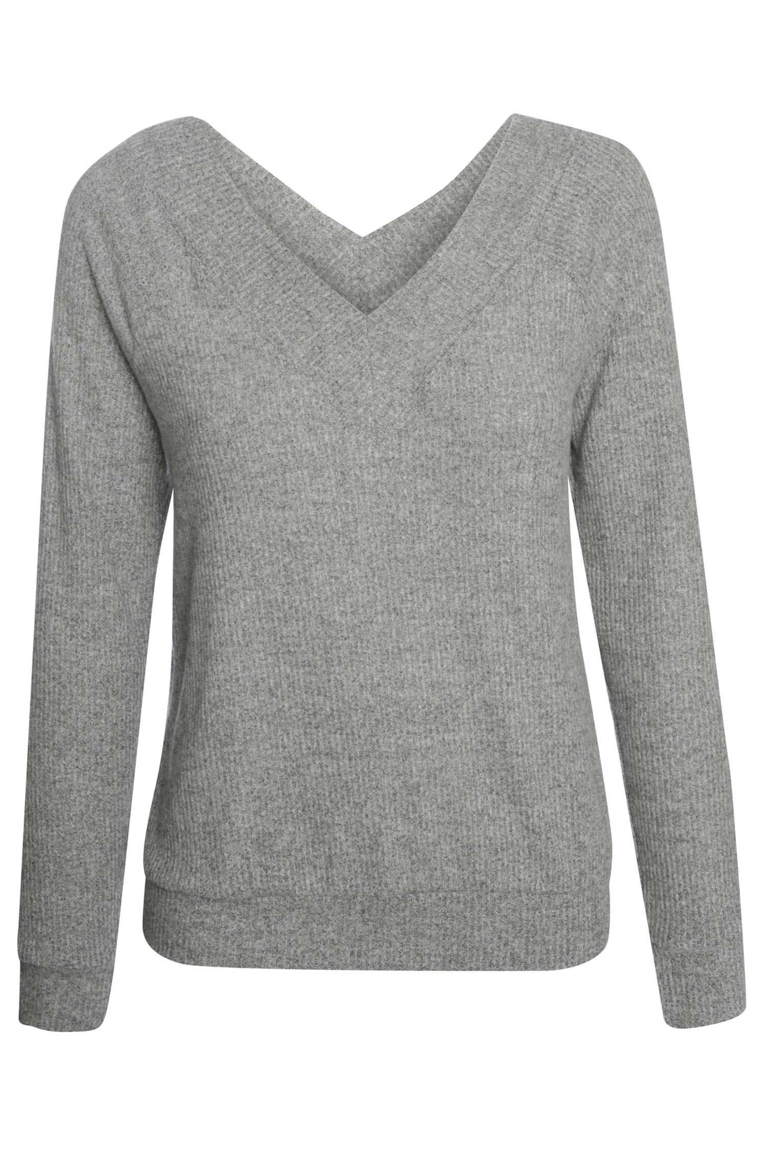 Ribbed V-Front Brushed Top