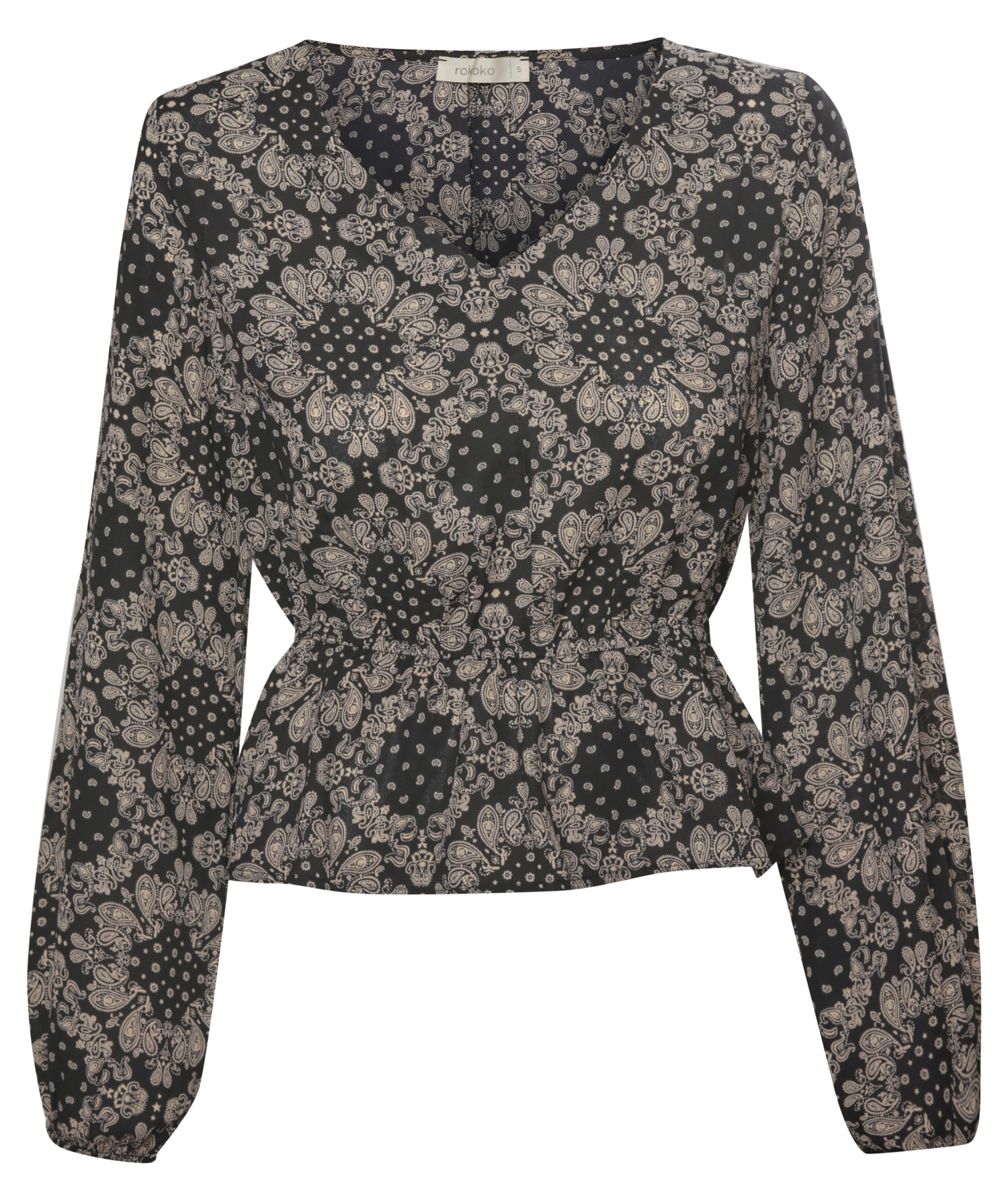 Printed Long Sleeve Blouse