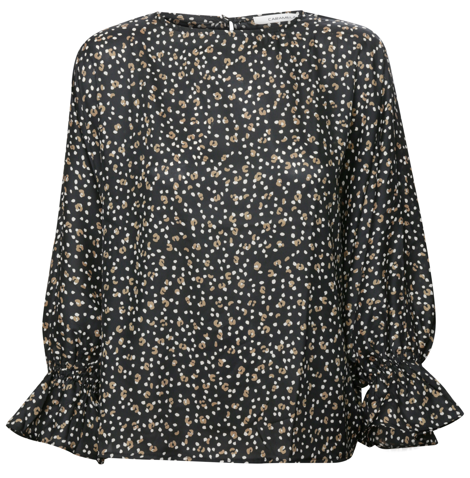 Cheetah Long Sleeve Woven Top
