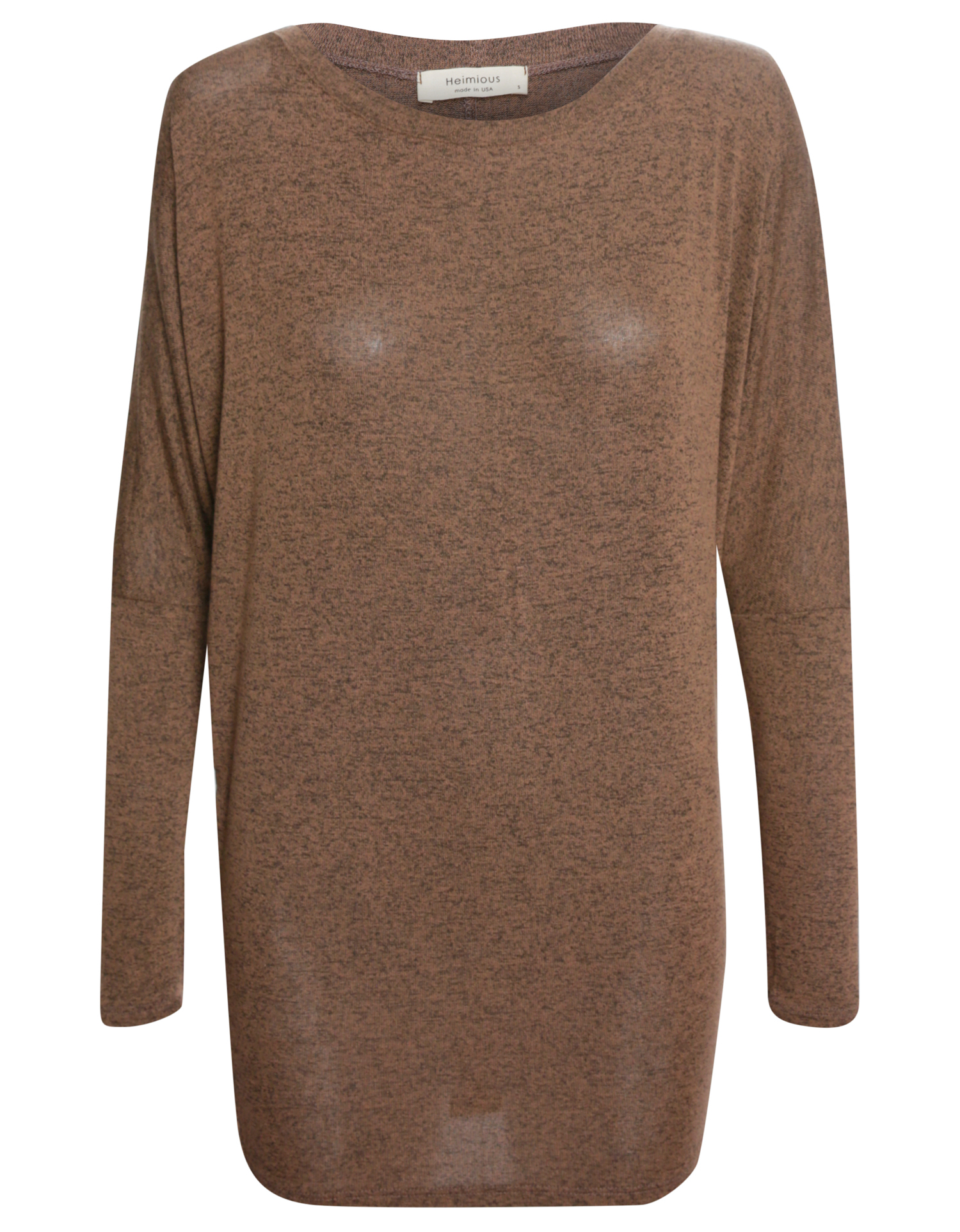 Boat Neck Long Sleeve Hacci Top