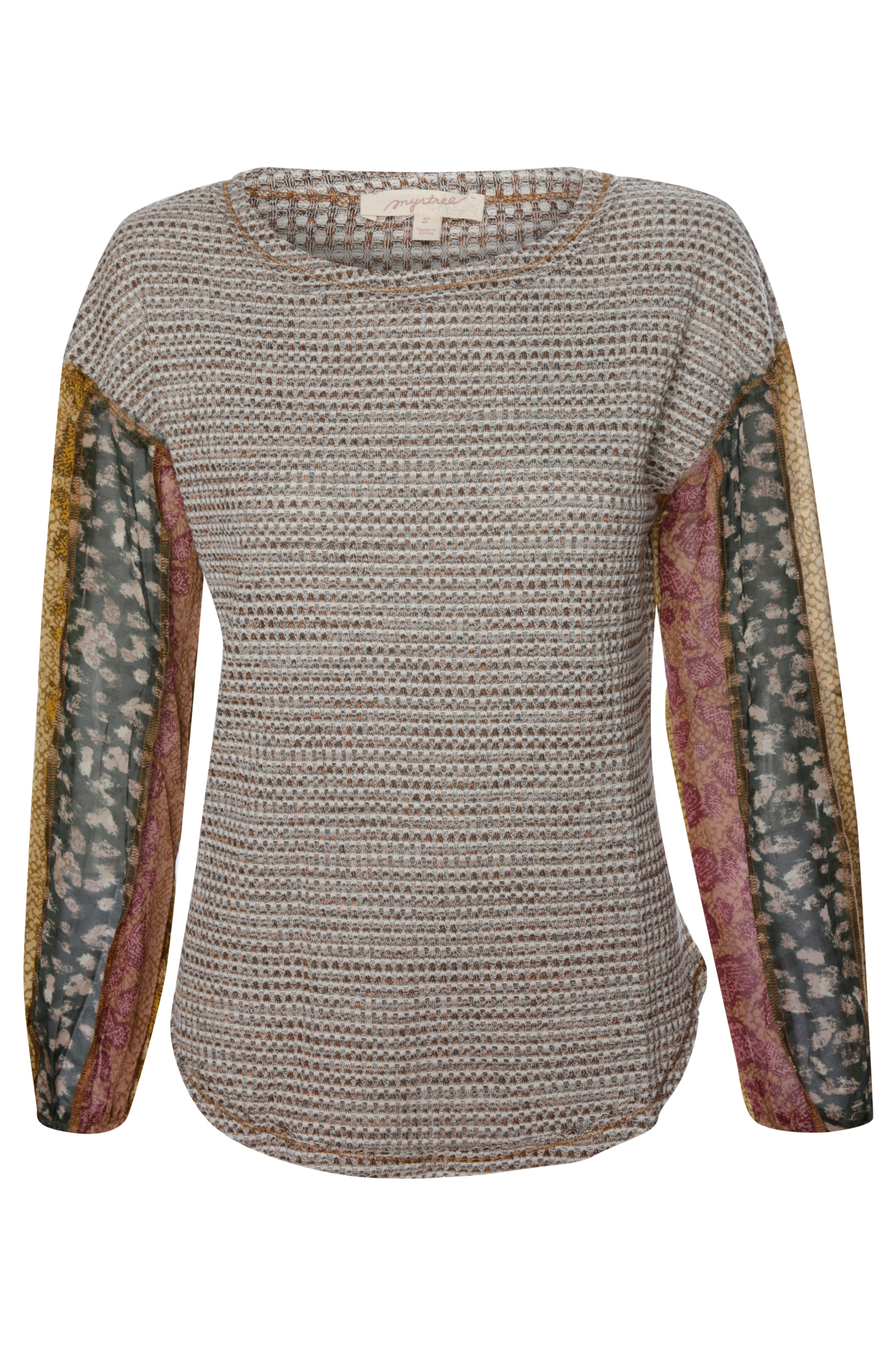 Multi-Printed Long Sleeve Top