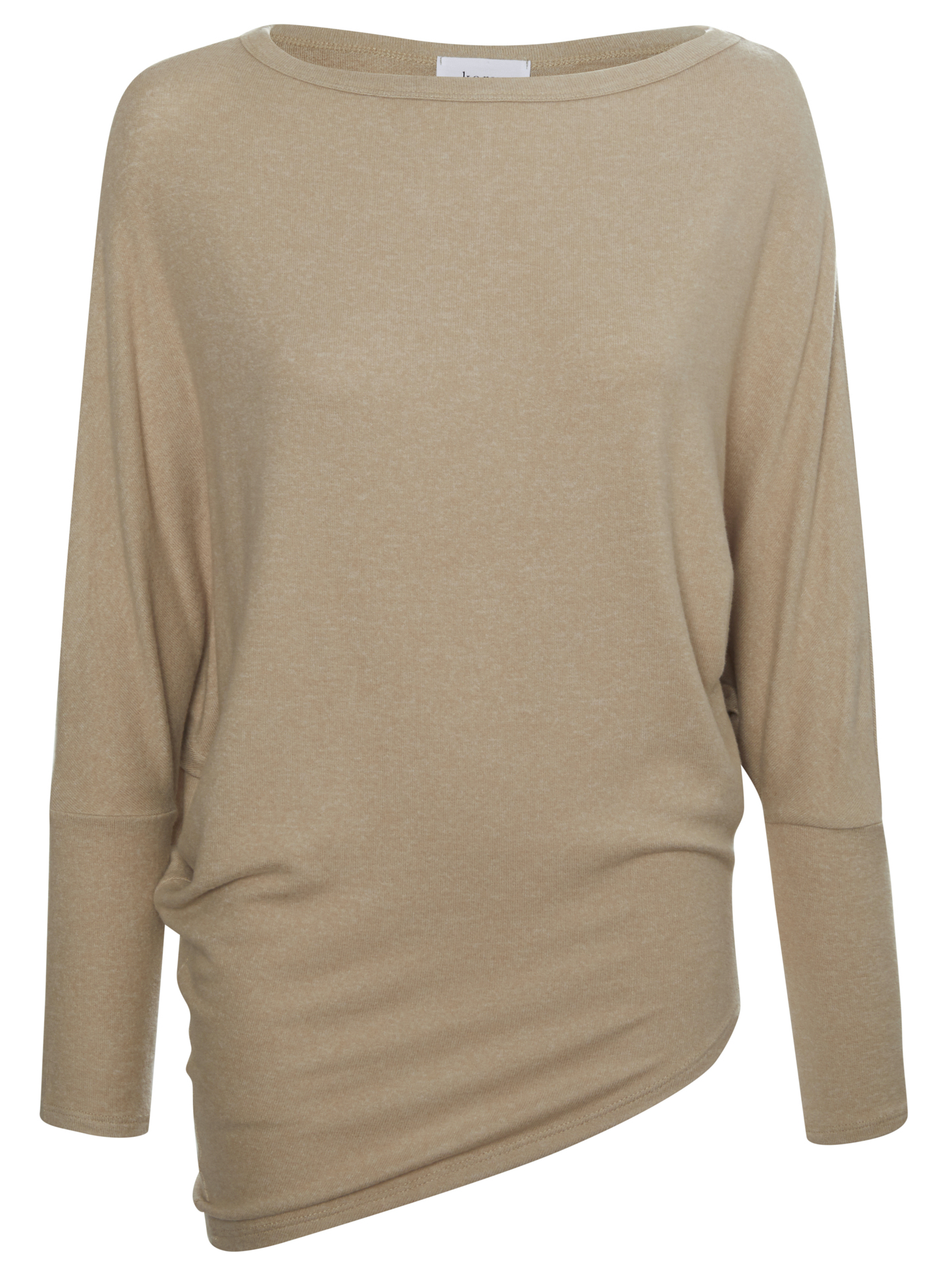 Long Sleeve Brushed Asymmetrical Hem Top