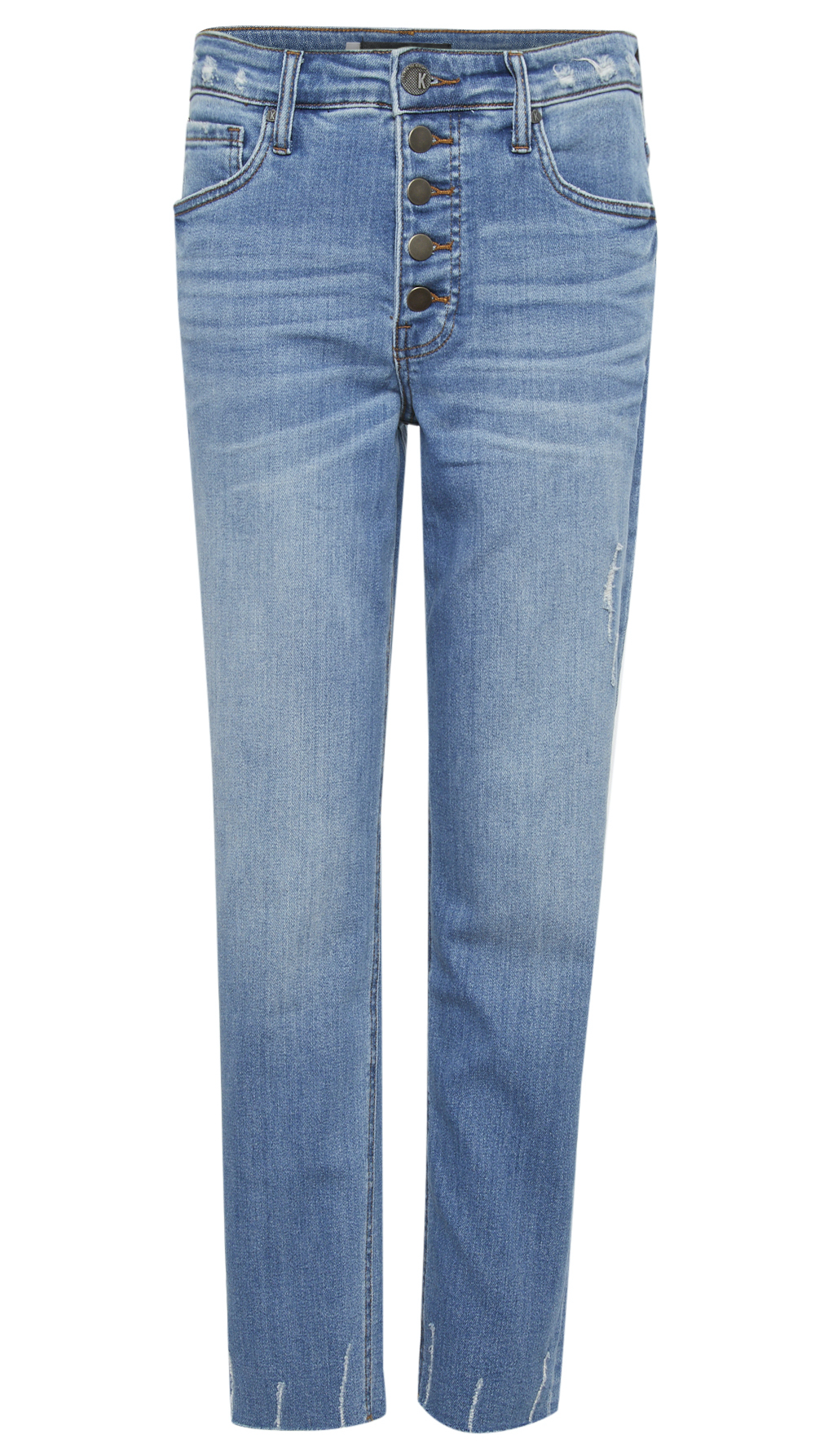 Kut from the Kloth High Rise Button Fly Mom Jeans