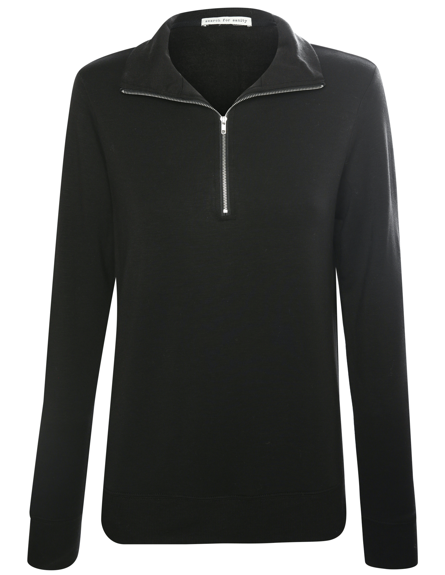 Super Soft Half Zip Rib Collar Sweatshirt