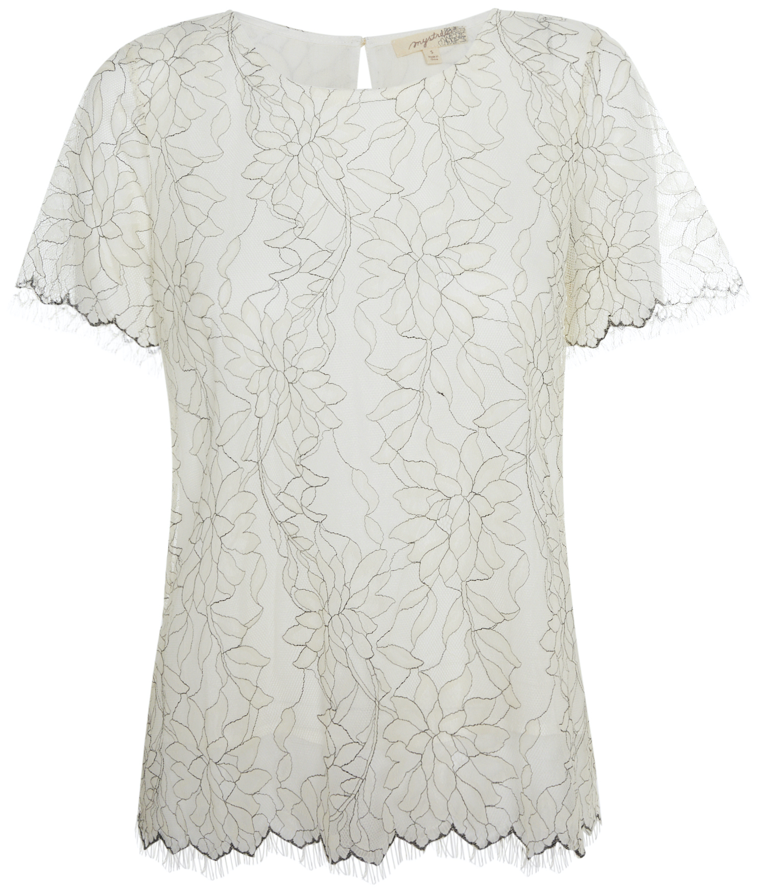 Lace Detail Short Sleeve