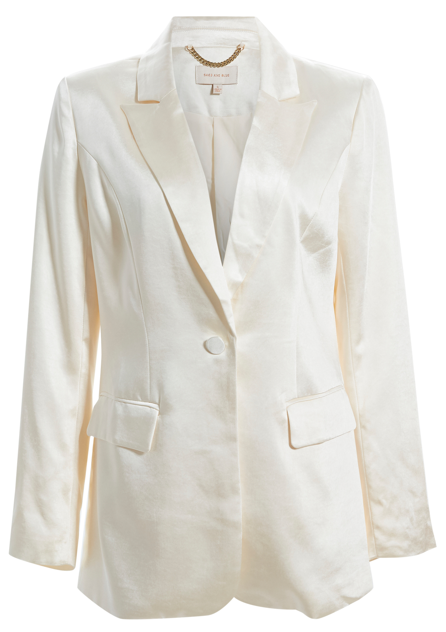 Single Button Satin Blazer