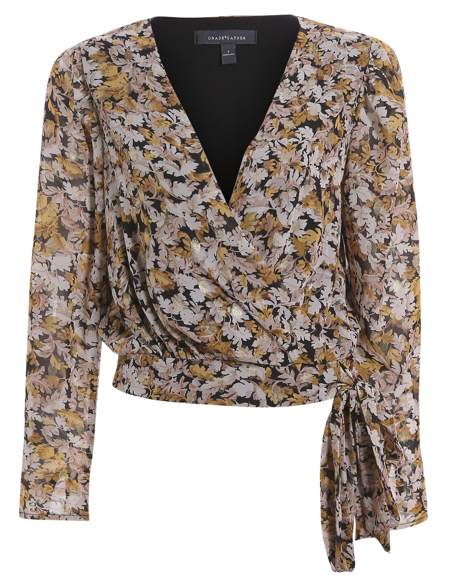 Surplice Floral Blouse