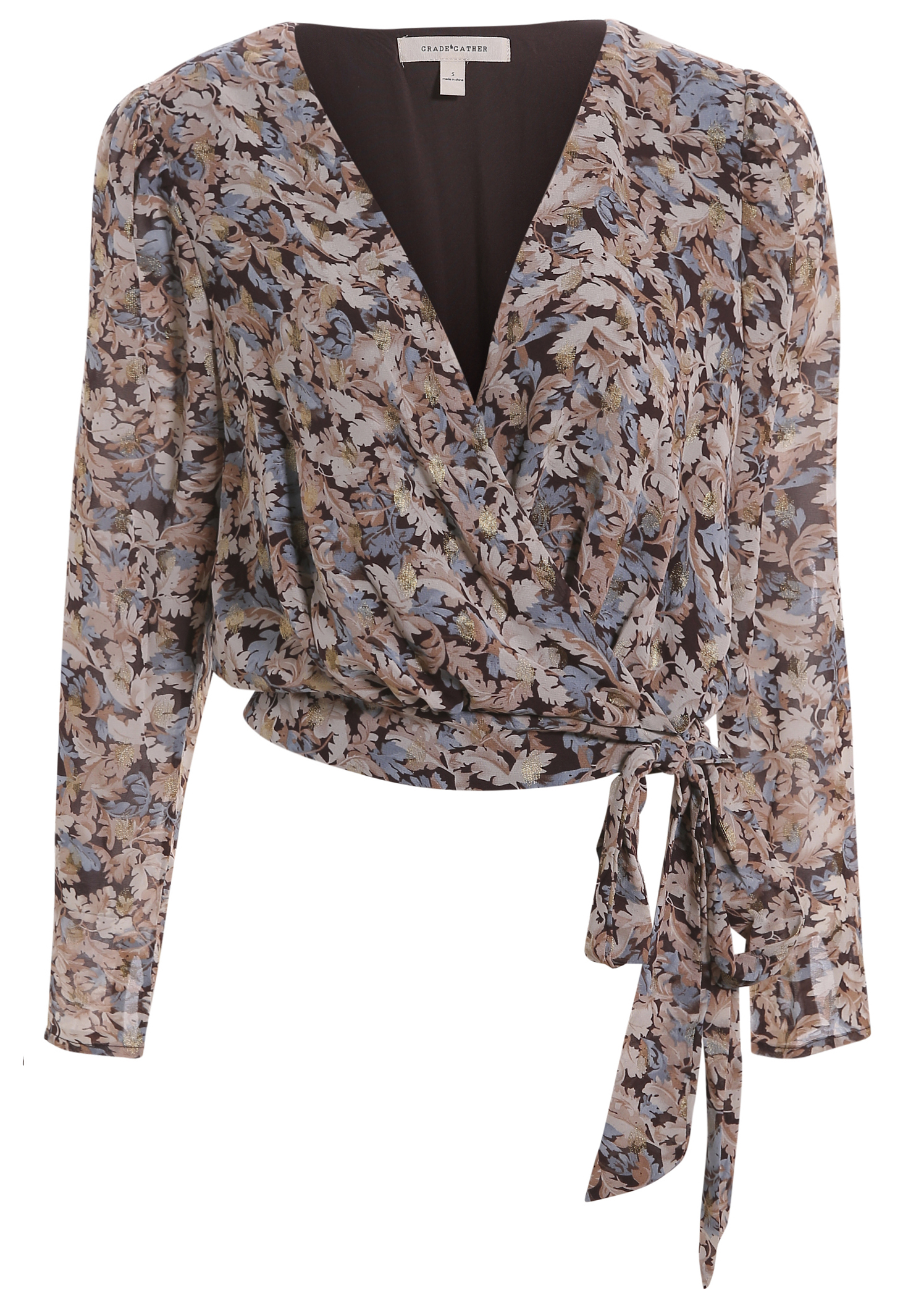 Surplice Floral Blouse