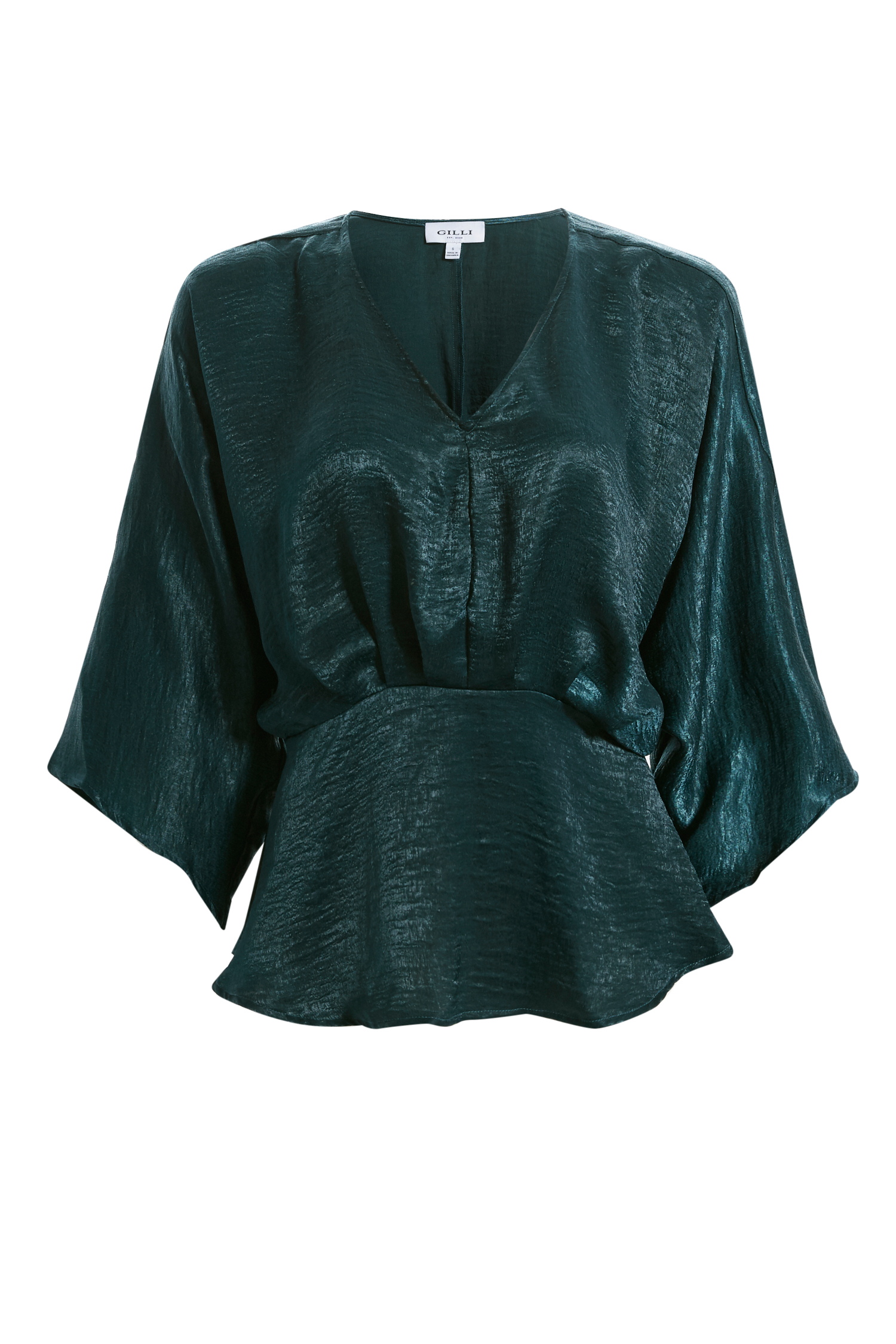 Three Quarter Sleeve Satin Top