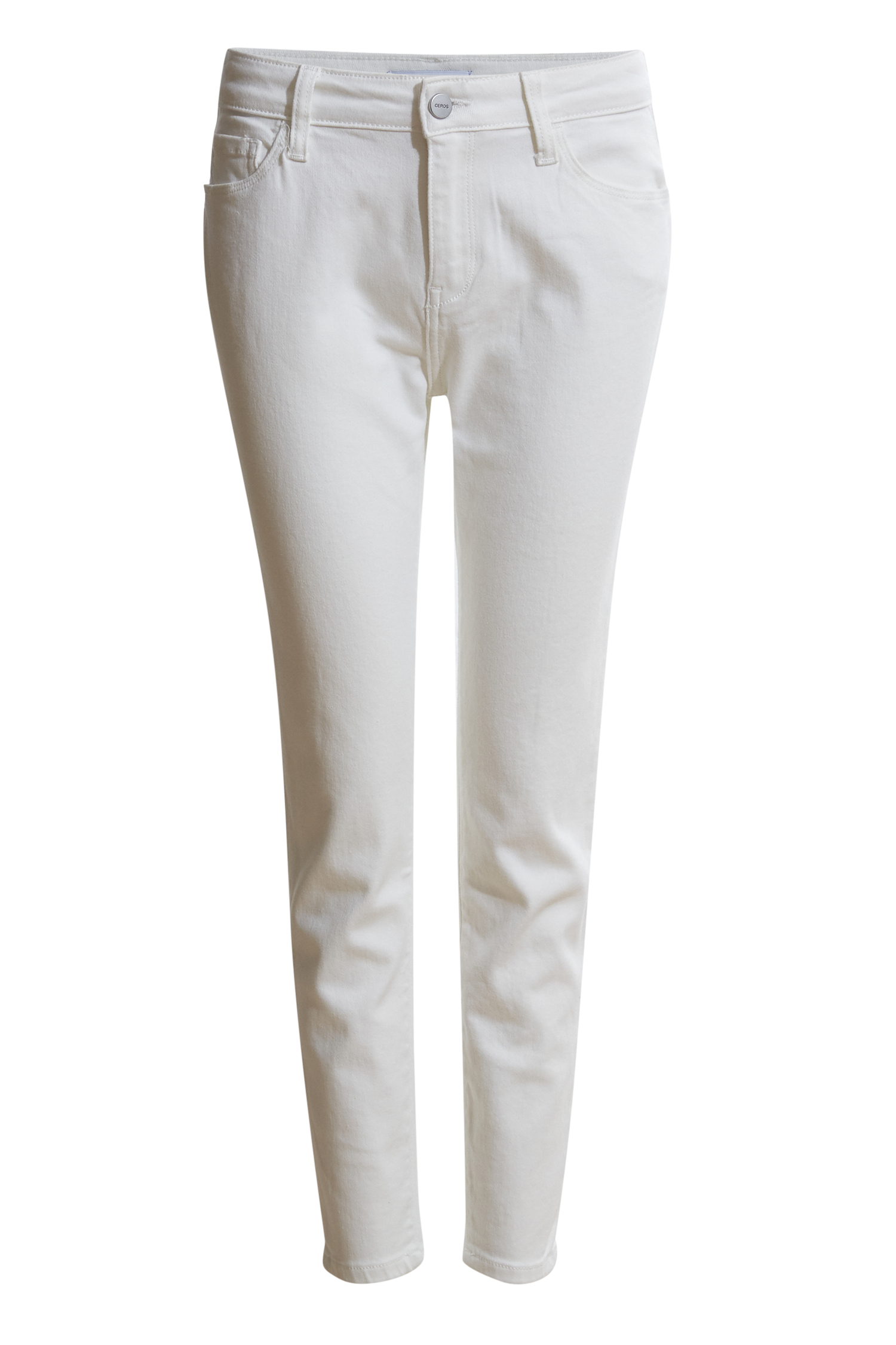 Ceros Jeans Mid Rise Skinny in White | DAILYLOOK